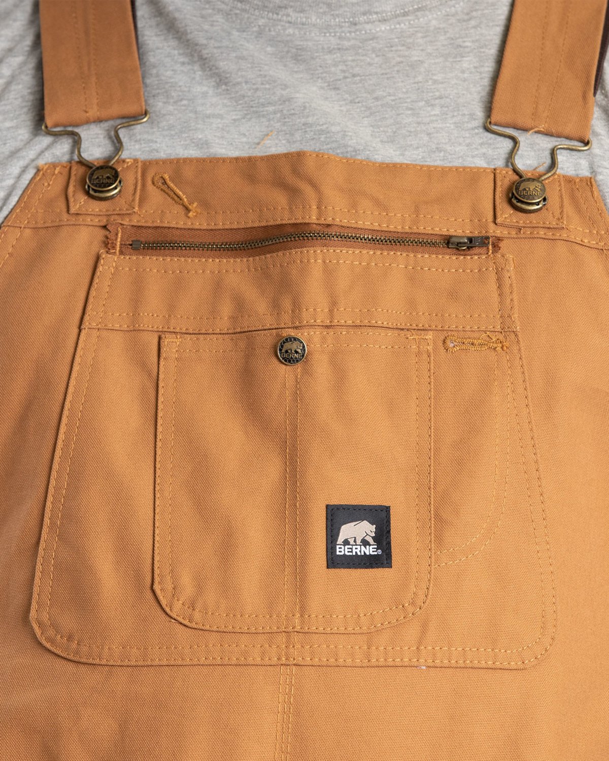 Berne Men's Original Unlined Duck Bib Overalls - view number 5