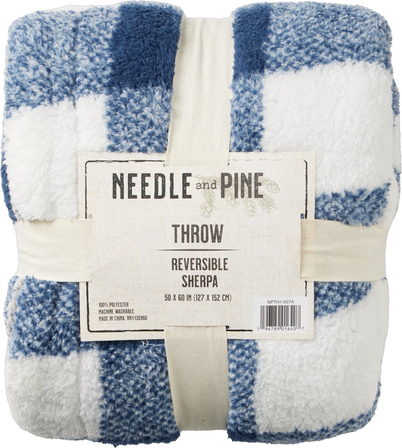 Needle & Pine Buffalo Checks 210 GSM Printed Sherpa Throw Blanket                                                                - view number 2