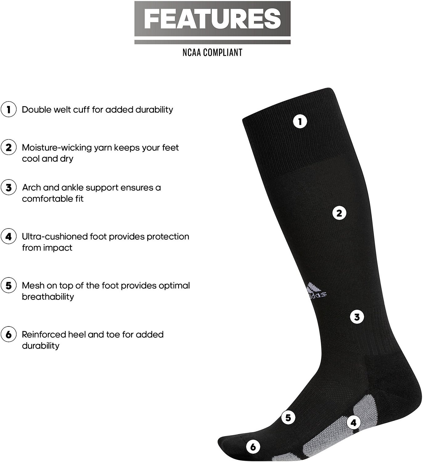 adidas Women’s Pure Hustle Softball Over-The-Calf Socks - view number 6