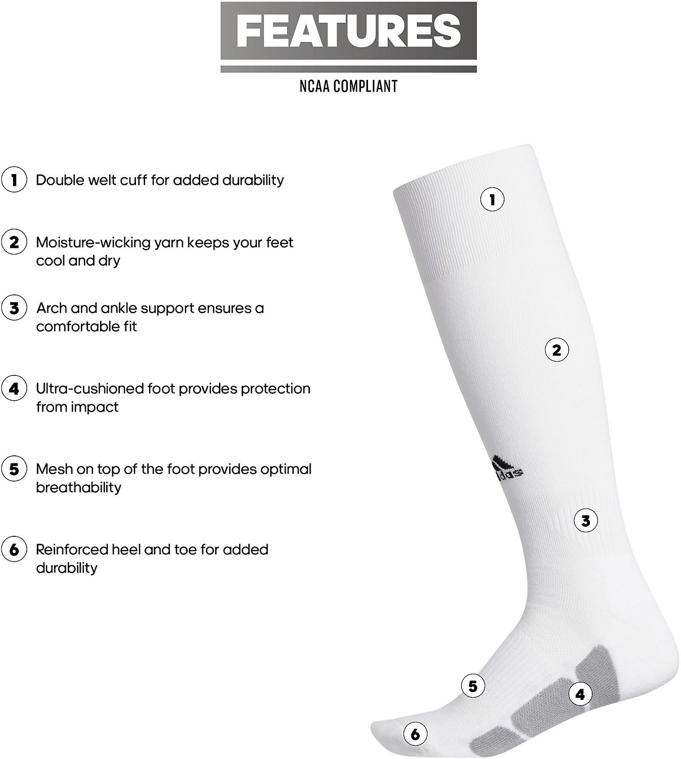 adidas Women’s Pure Hustle Softball Over-The-Calf Socks - view number 6