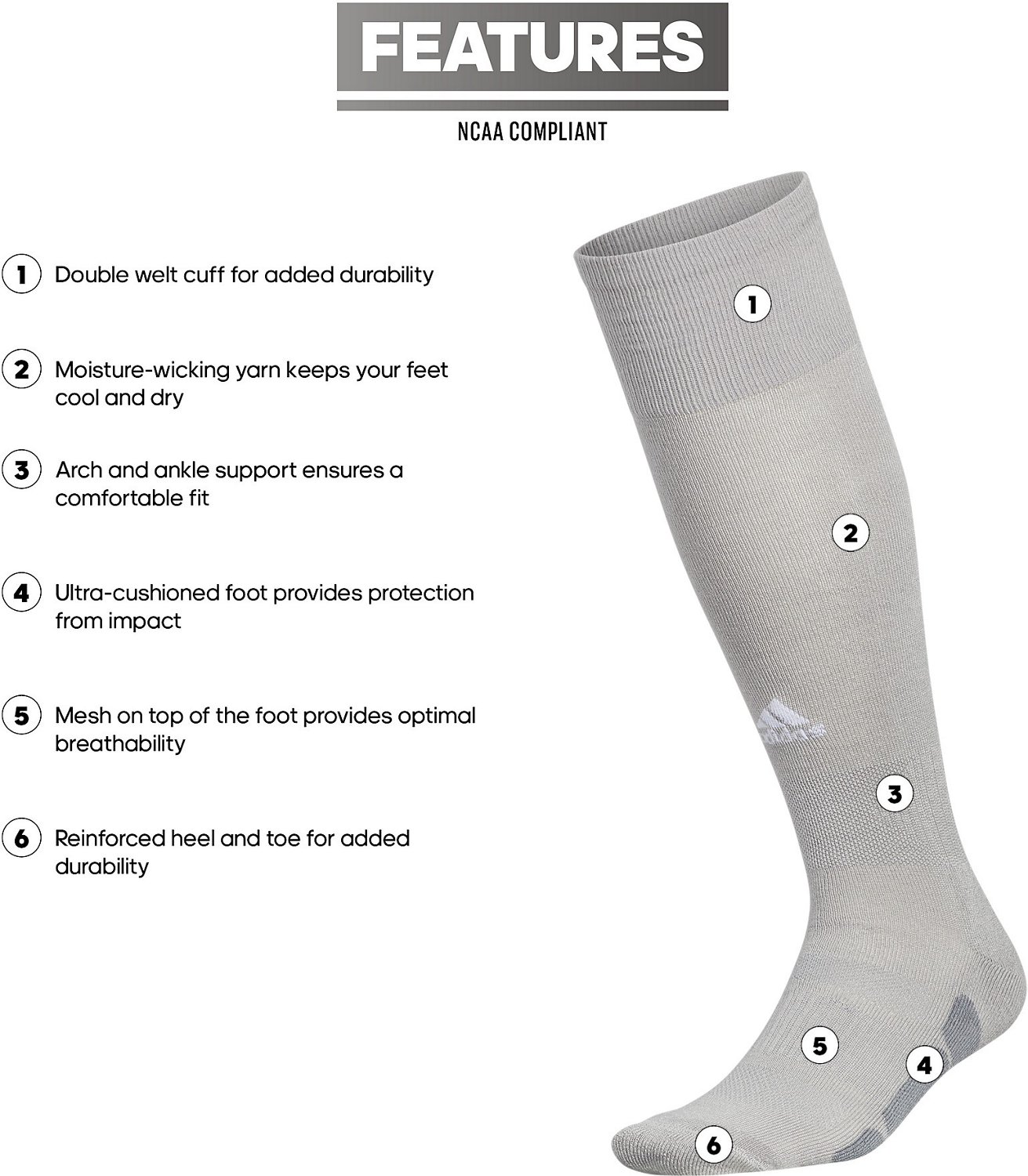 adidas Women’s Pure Hustle Softball Over-The-Calf Socks - view number 6