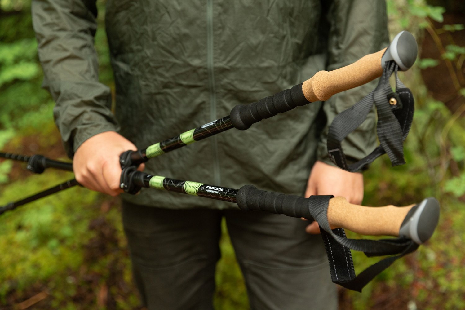 Cascade Aluminum Quick Lock Trekking Poles with Cork Grips