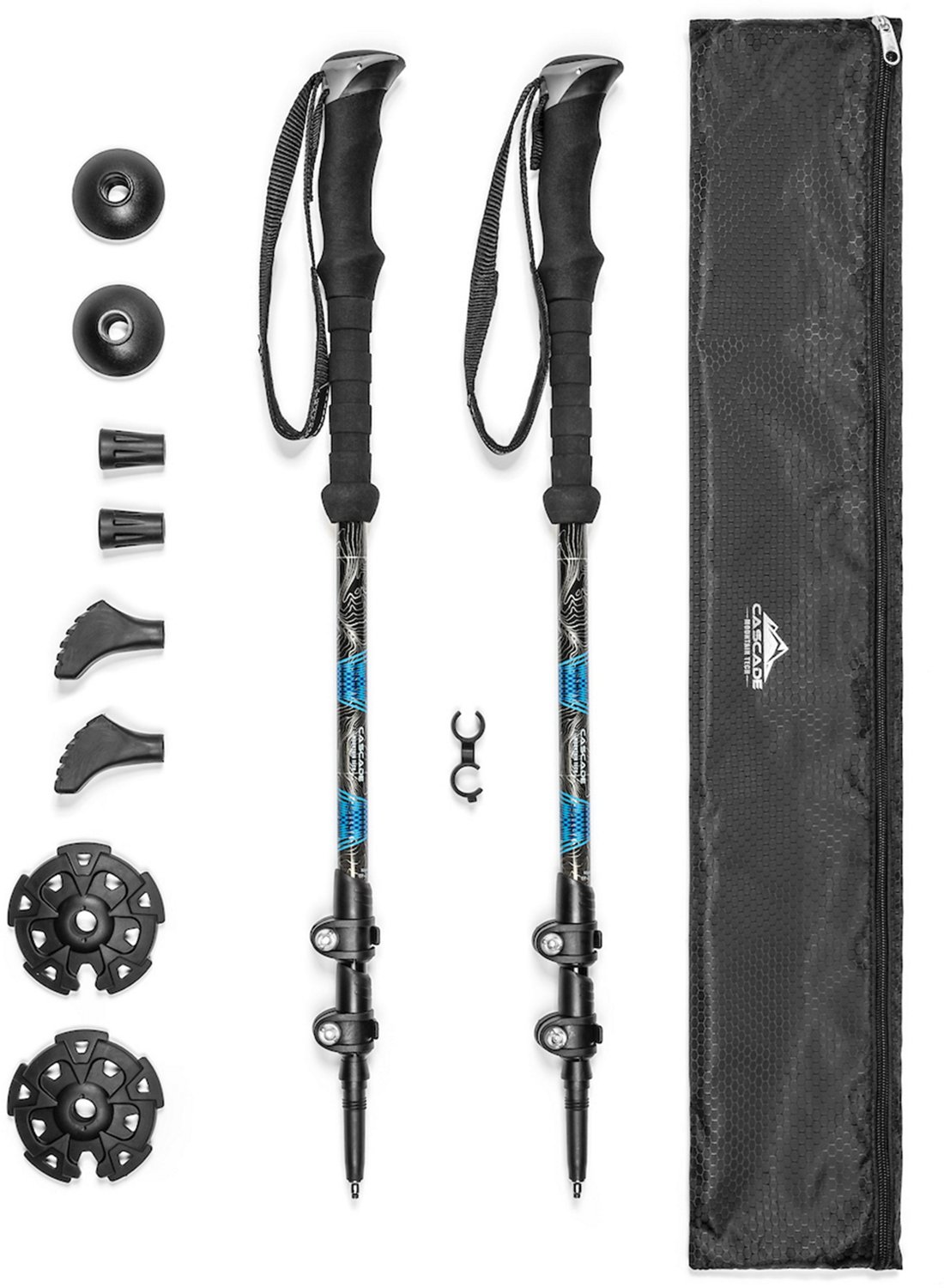 Wakeman Set of 2 Foldable Hiking Poles Hiking Gear for Women, Men and  Seniors (Black) 75-CMP1119 - The Home Depot