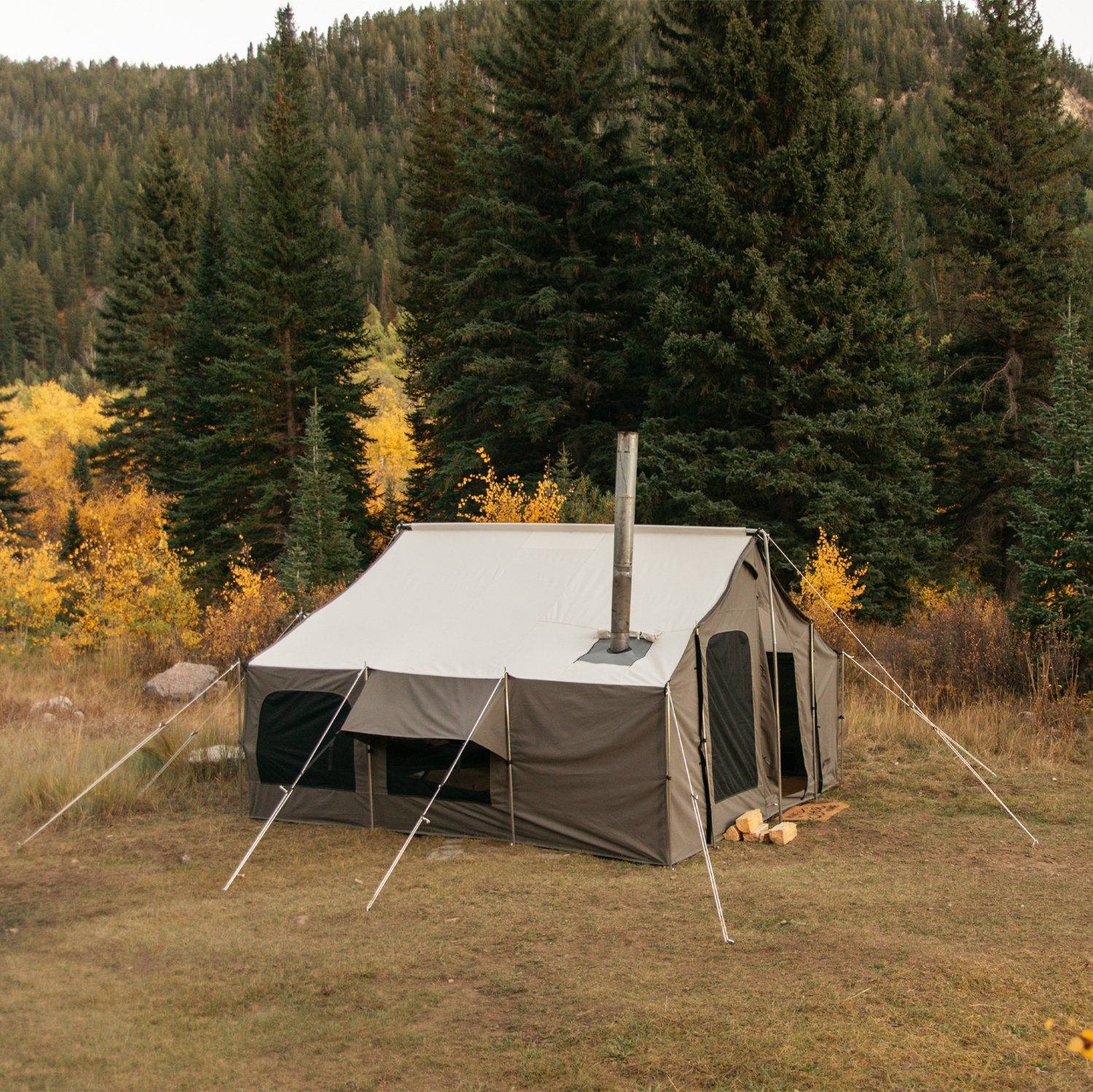 Kodiak Canvas Cabin Lodge Camping Canvas Tent 12 ft x 12 ft | Academy