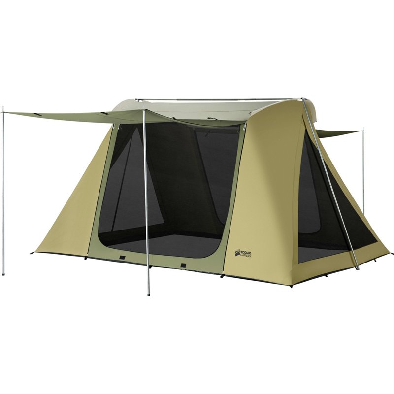 Kodiak Canvas Screen Camping Tent 10 ft x 14 ft Tan/Sage Green - Family/Large Tents at Academy Sports