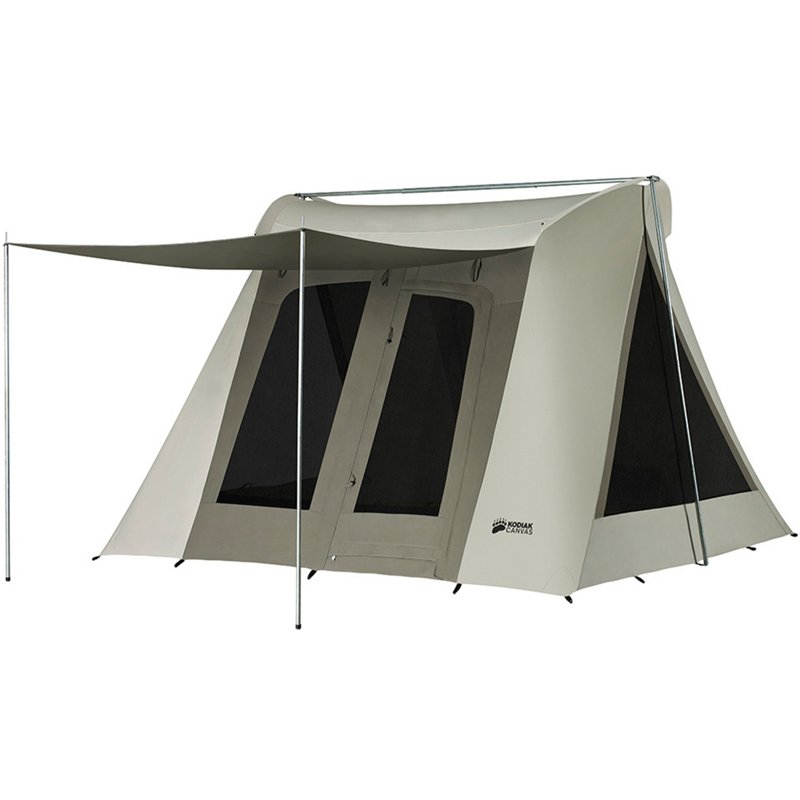 Kodiak Canvas Flex-Bow VX Canvas Tent 10 ft x 10 ft Tan/Sage Green - Family/Large Tents at Academy Sports