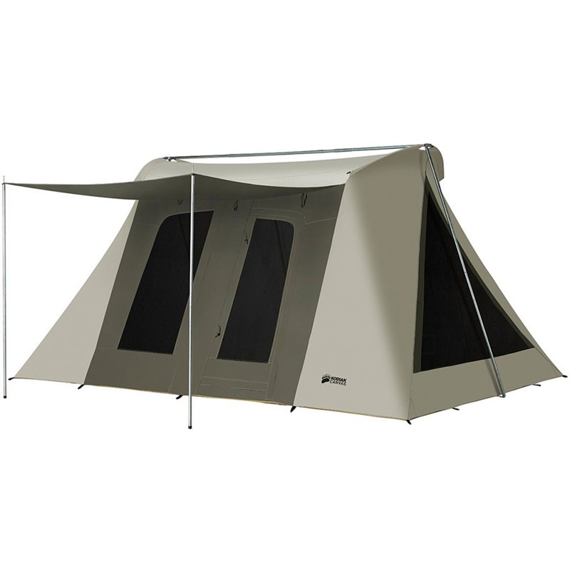 Kodiak Canvas Flex-Bow VX Camping Tent 10 ft x 14 ft Tan/Sage Green - Family/Large Tents at Academy Sports