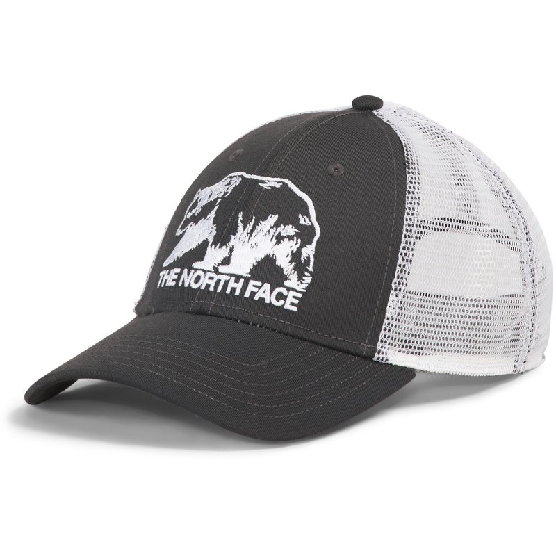 The North Face Embroidered Mudder Trucker Cap White/Asphalt Grey - Men's Hunting/Fishing Headwear at Academy Sports