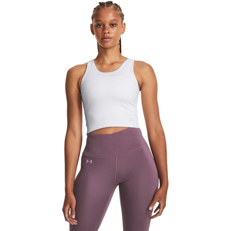 Under Armour Women's Motion Tank Top White/Halo Grey, X-Small - Women's Core/Basic Tops at Academy Sports