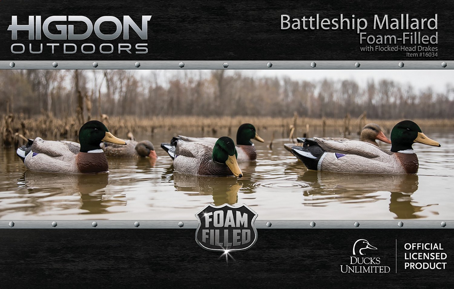 Higdon Outdoors Battleship Mallard Foam Filled Flocked Head 6-Pack - view number 8