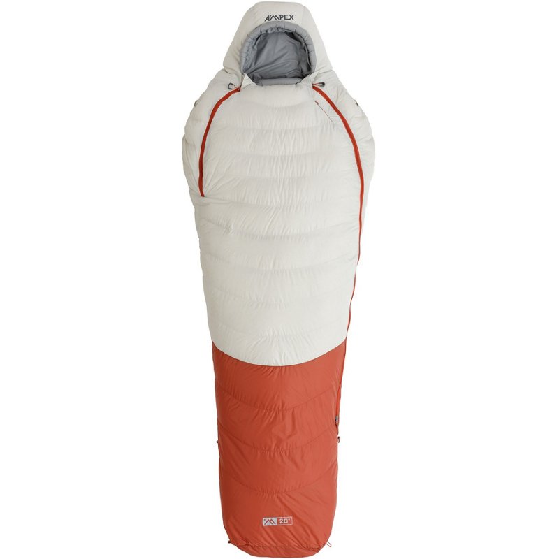 Ampex Sanson Element 20-Degrees XL Mummy Sleeping Bag White/Grey/Red - Famly/Tech Sleepn Bags at Academy Sports