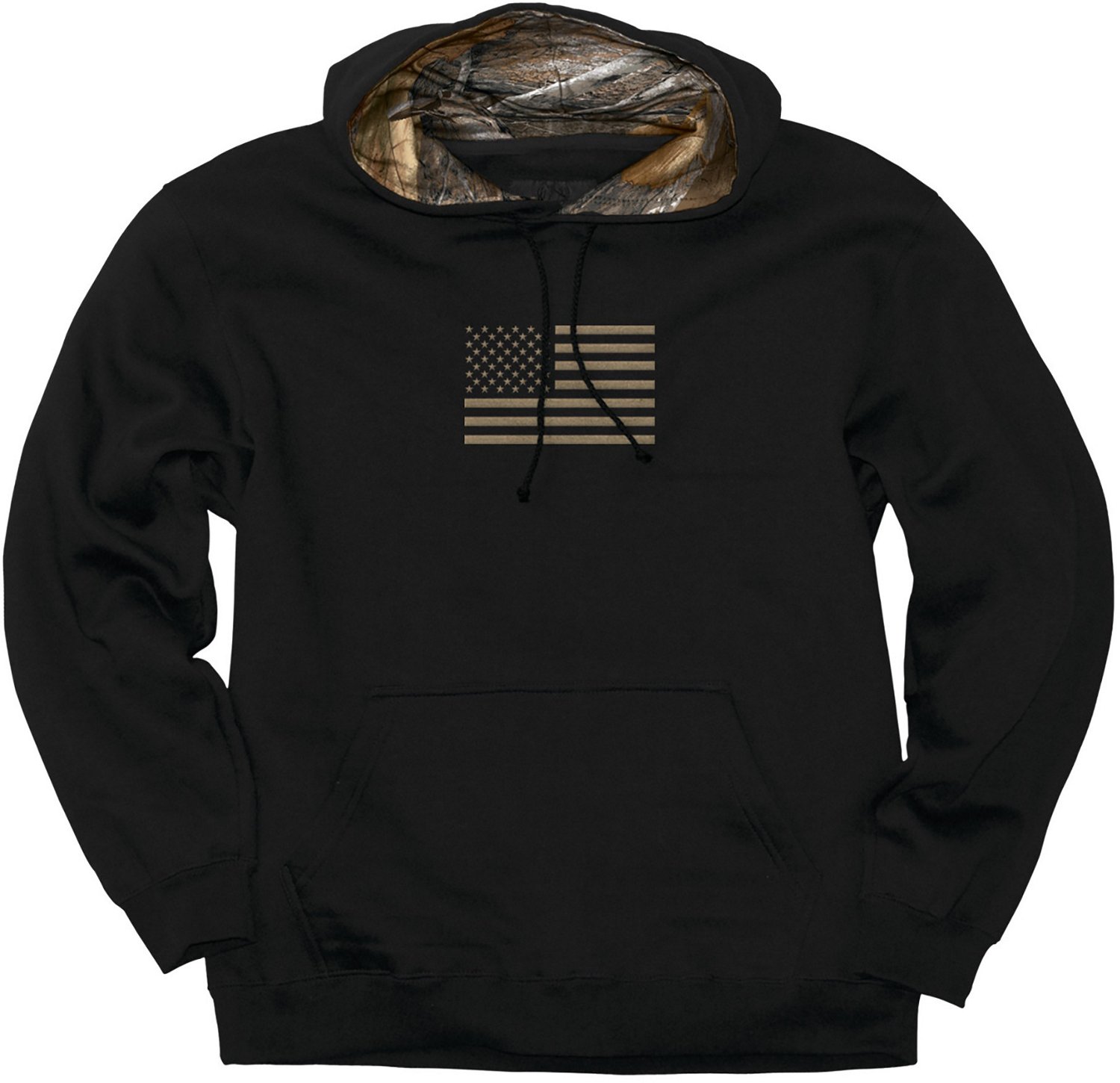 Buck Wear Men's Fight Camo Flag Hoodie