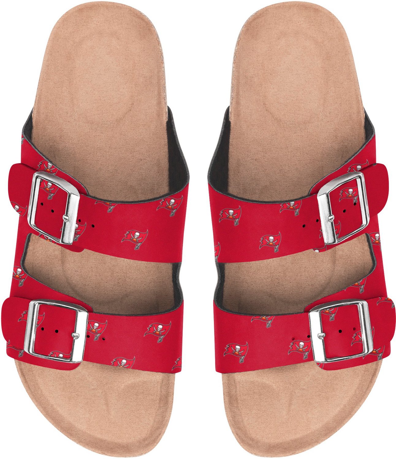 FOCO Women's Tampa Bay Buccaneers Mini Print Double Buckle Sandals - view number 3
