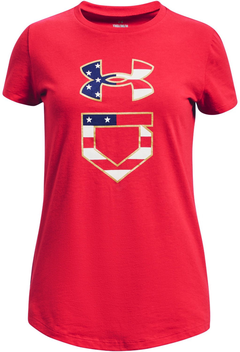 Under Armour Girls' Softball Freedom Icon Short Sleeve Shirt
