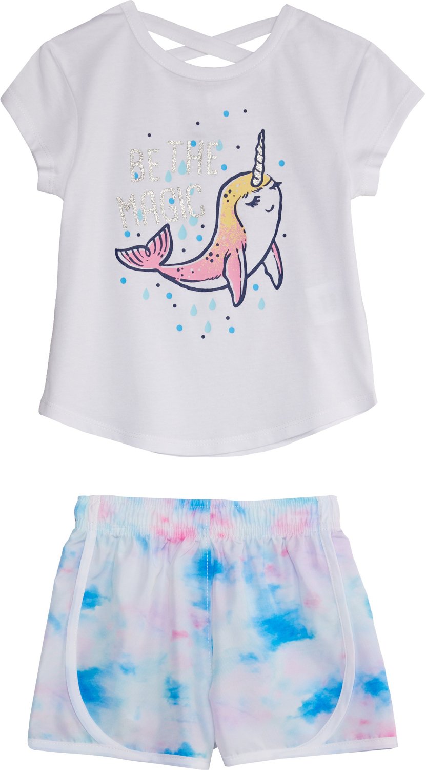 BCG Girls' 4-6 Crossback Magic T-shirt and Shorts Set