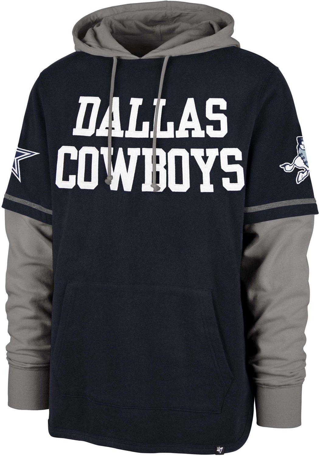 47 Men's Dallas Cowboys Trifecta 47 Shortstop Pullover Hoodie