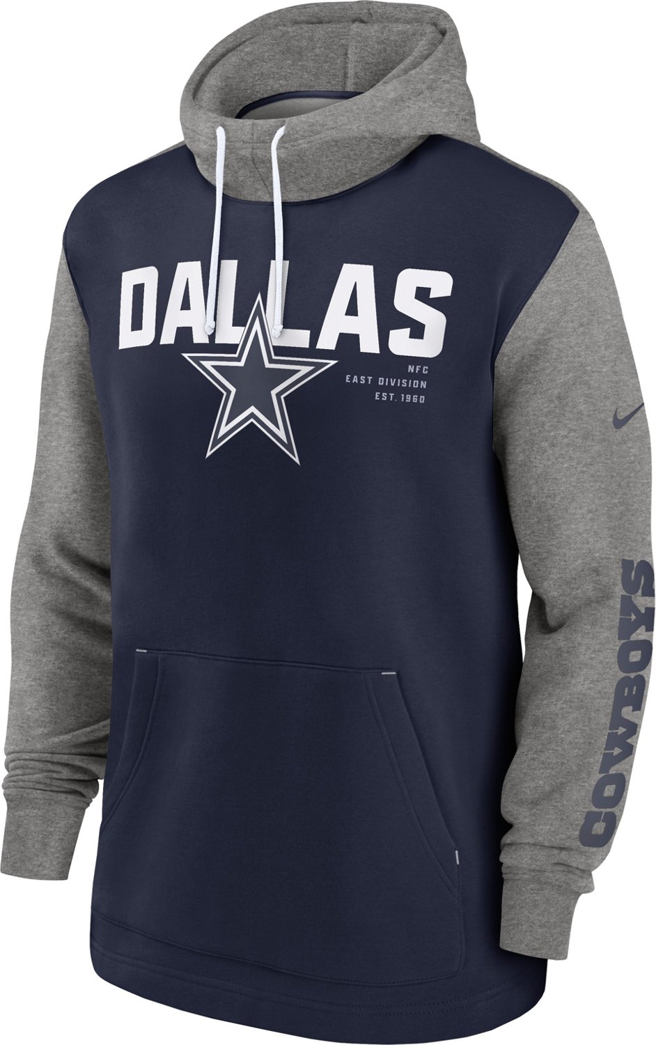 Nike Men s Dallas Cowboys Team Impact Colorblock Pullover Hoodie