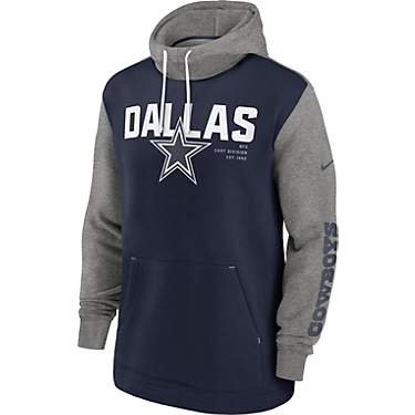 Nike Men's Dallas Cowboys Team Impact Colorblock Pullover Hoodie                                                                