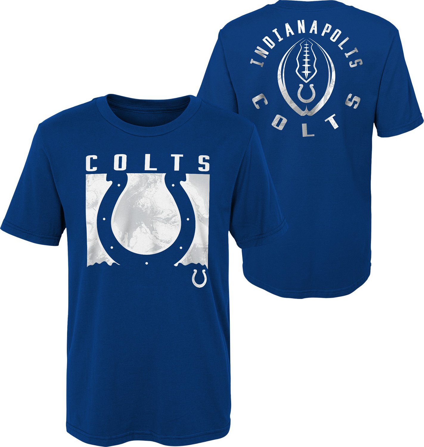 Outerstuff Boys' 4-7 Indianapolis Colts Liquid Camo Logo Short Sleeve T-shirt