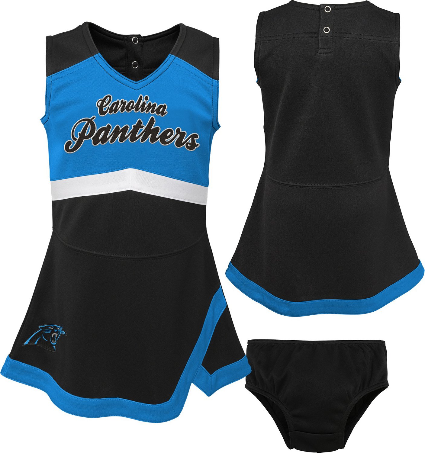 Outerstuff Girls' Carolina Panthers TDLR Cheer Captain Cheerleader Jumper