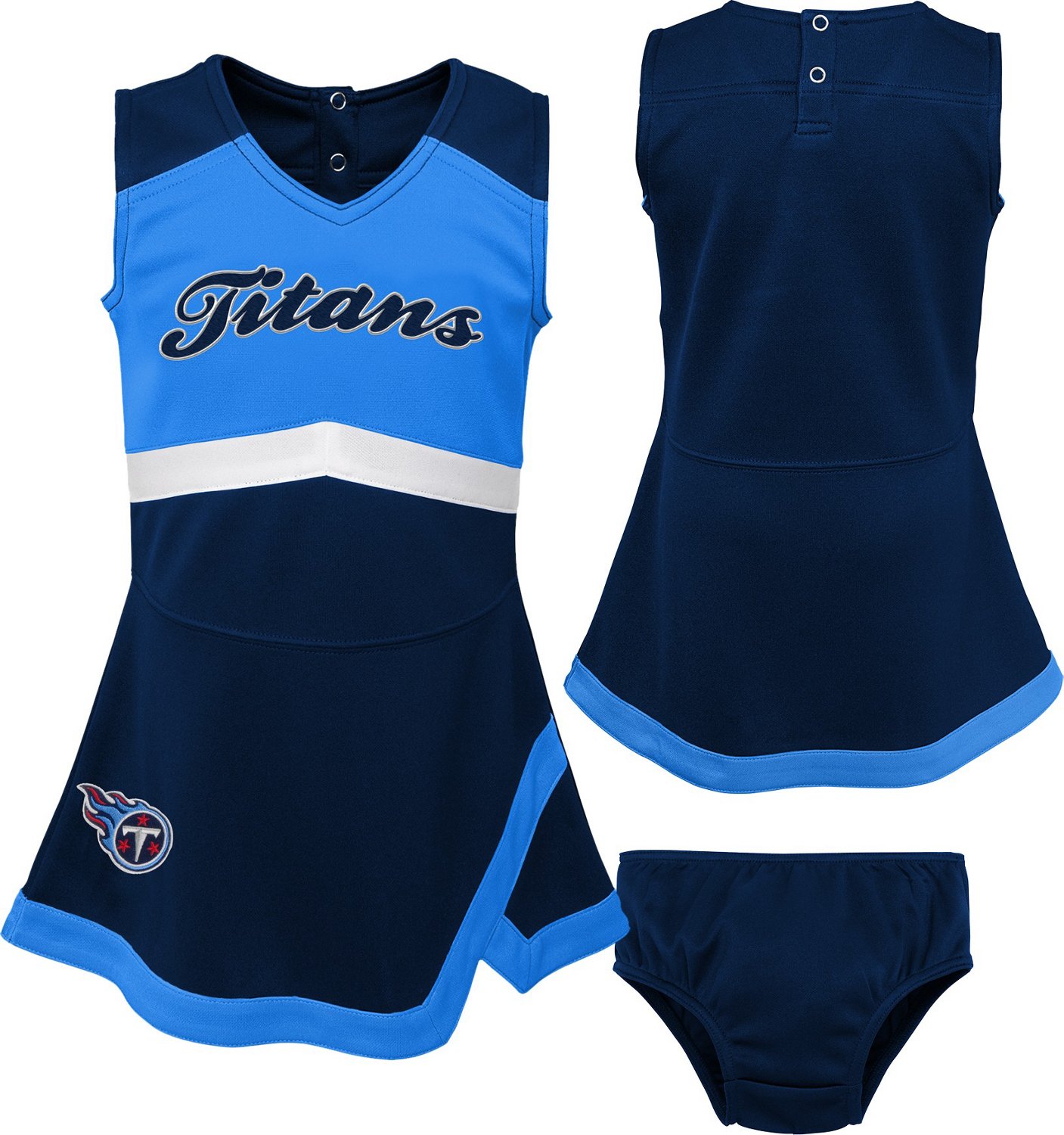 Outerstuff Girls' Tennessee Titans TDLR Cheer Captain Cheerleader Jumper - view number 4
