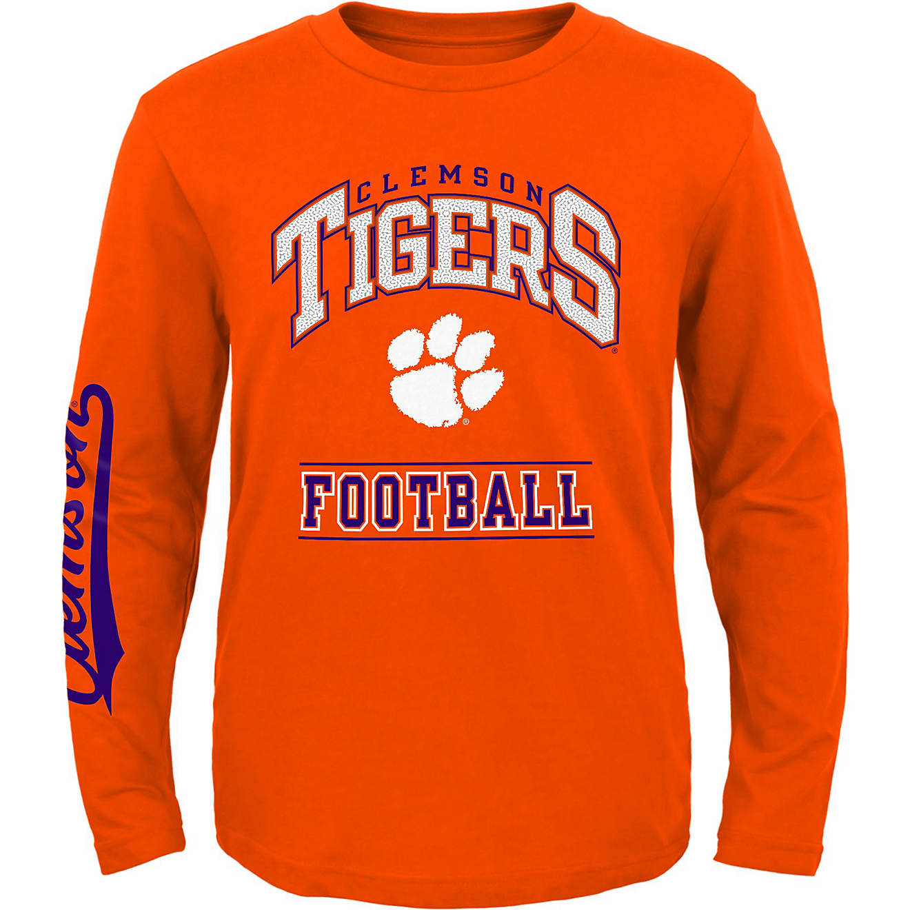 Outerstuff Youth Clemson University Big Timer Long Sleeve T-shirt                                                                - view number 1