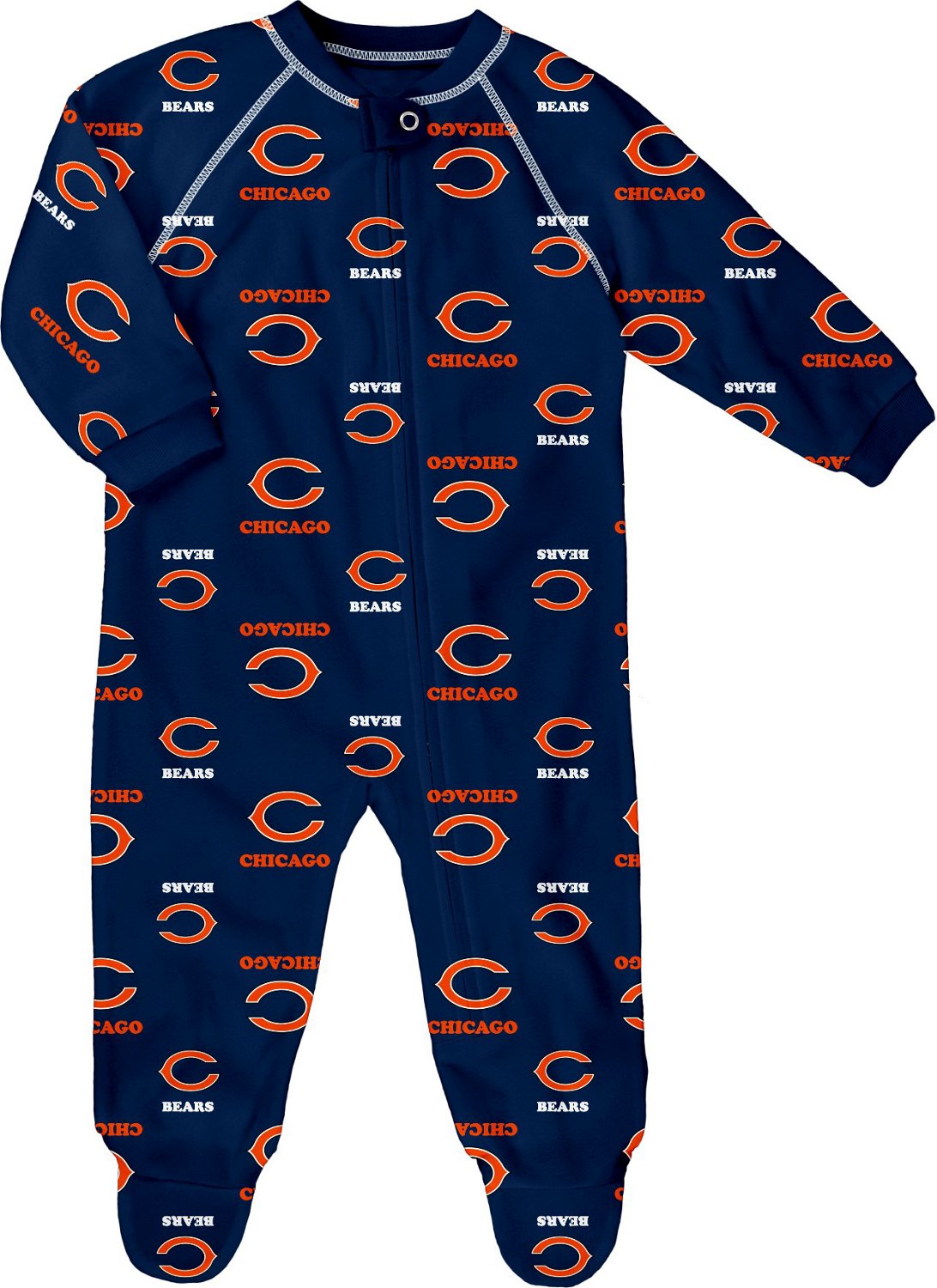 Outerstuff Infants' Chicago Bears Replen Raglan Zip-Up Coveralls