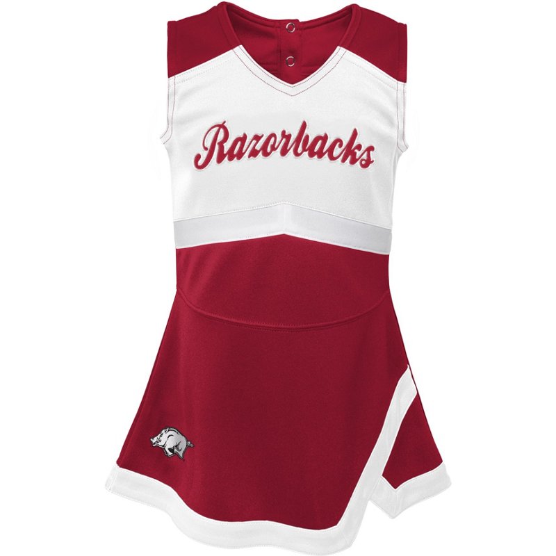 NCAA Youth Arkansas Razorbacks Red Cheer Captain Dress, Size 4