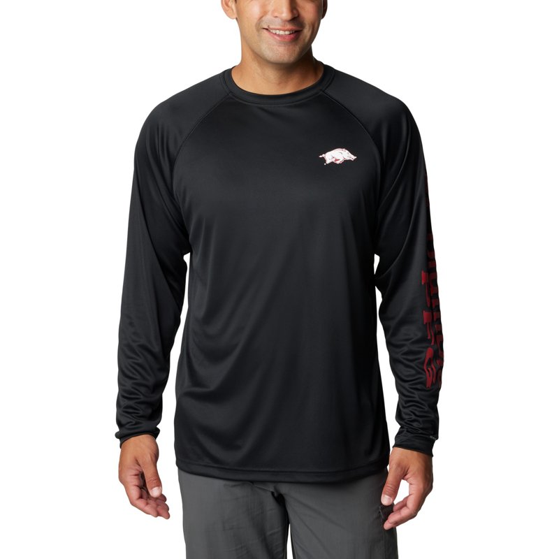 Columbia Sportswear Men's University Of Arkansas Terminal Tackle Long Sleeve T-Shirt-image
