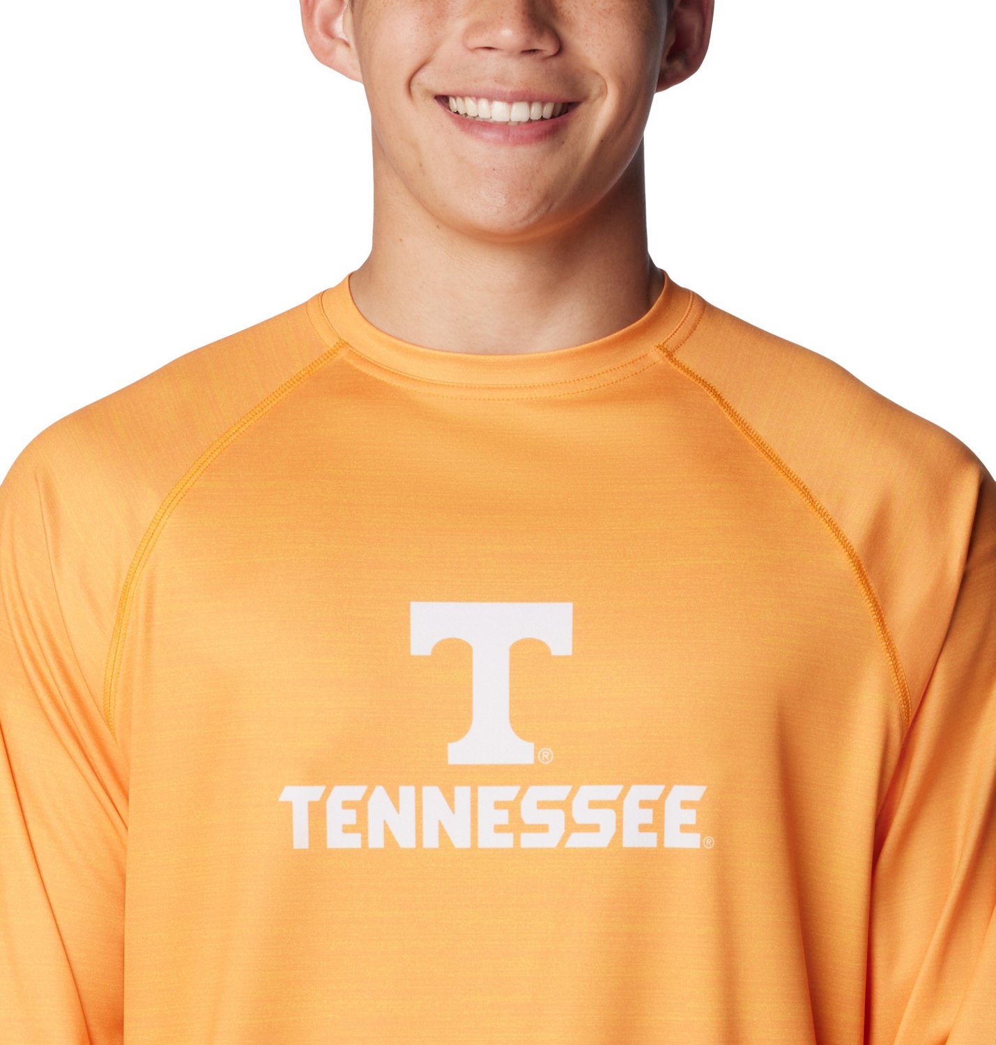 Columbia Sportswear Men's University of Tennessee PFG Terminal Tackle Heather Long Sleeve Shirt - view number 3