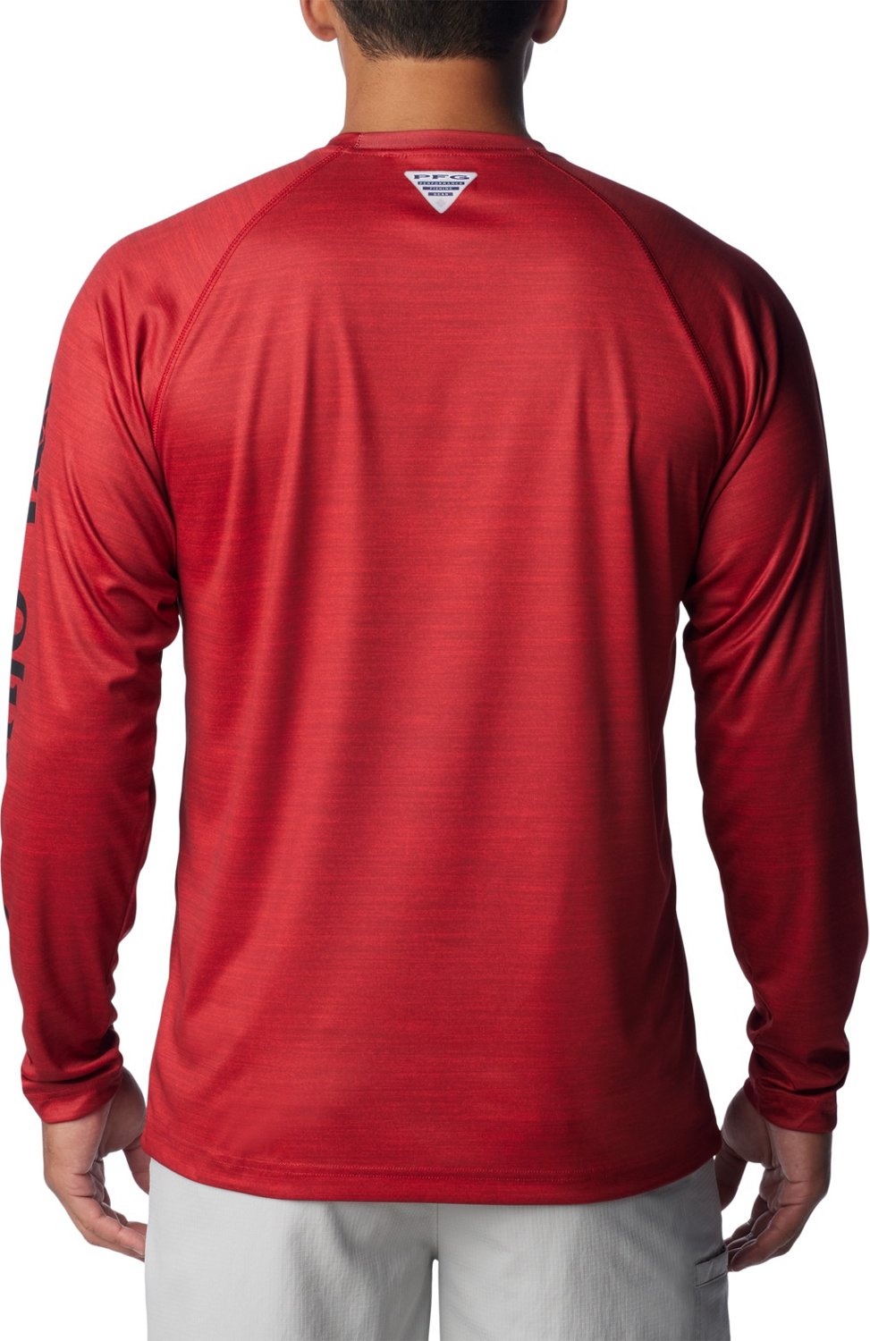 Columbia Sportswear Men's University of Arkansas PFG Terminal Tackle Heather Long Sleeve Shirt - view number 2
