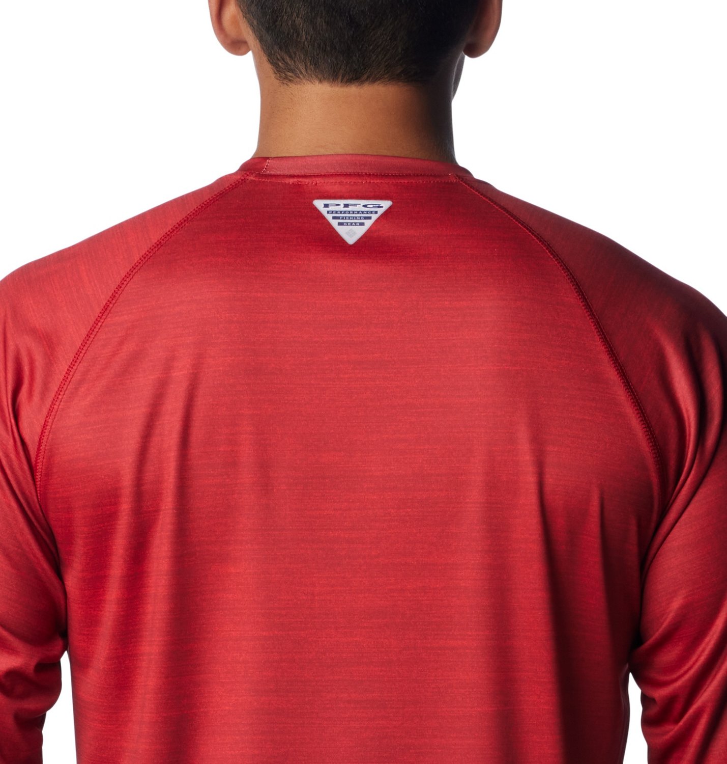 Columbia Sportswear Men's University of Arkansas PFG Terminal Tackle Heather Long Sleeve Shirt - view number 4
