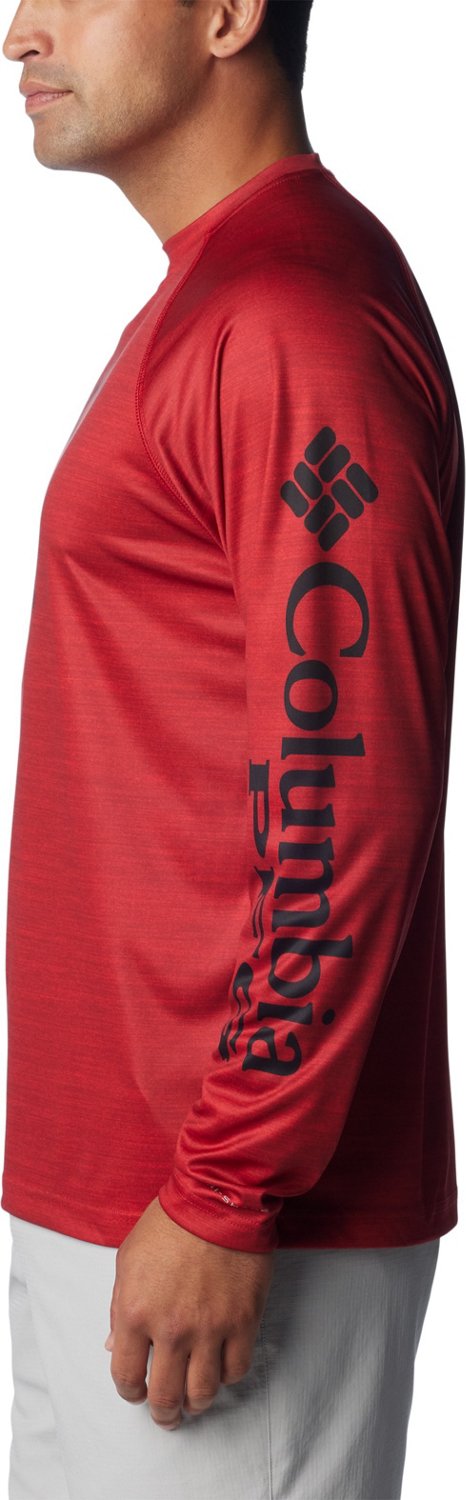 Columbia Sportswear Men's University of Arkansas PFG Terminal Tackle Heather Long Sleeve Shirt - view number 5