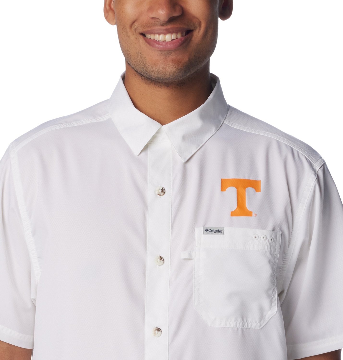 Columbia Sportswear Men's University of Tennessee PFG Slack Tide Camp Button Down Shirt                                          - view number 3