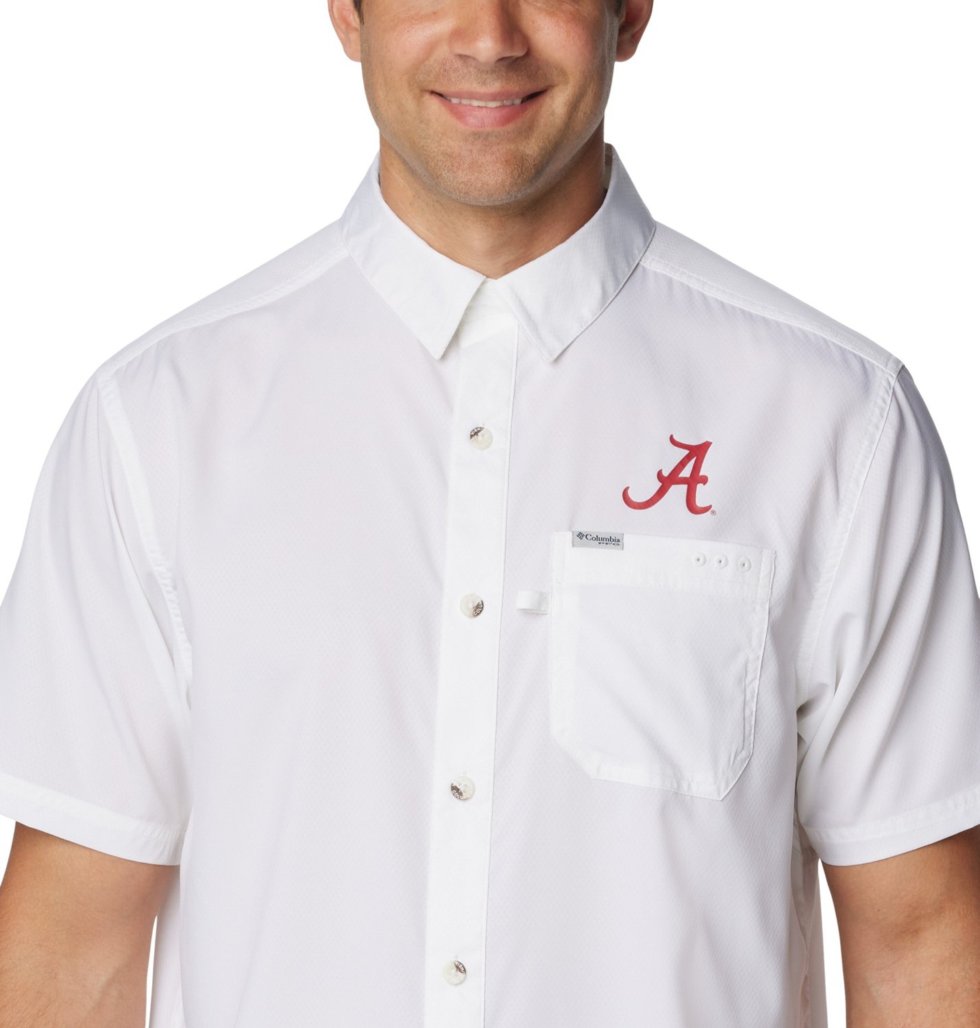 Columbia Sportswear Men's University of Alabama PFG Slack Tide Camp Button Down Shirt                                            - view number 5