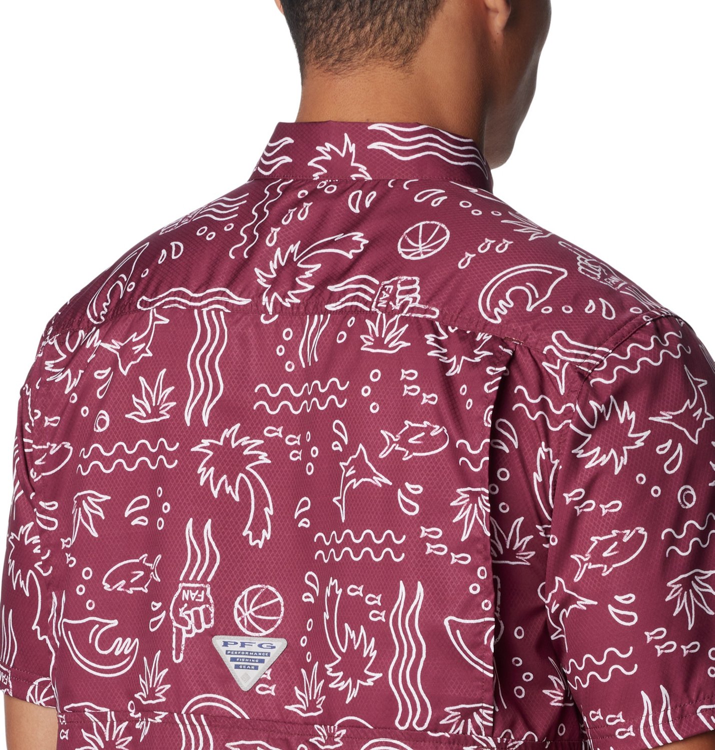 Columbia Sportswear Men's Florida State University Super Slack Tide Fish Fan Button Down Shirt - view number 4