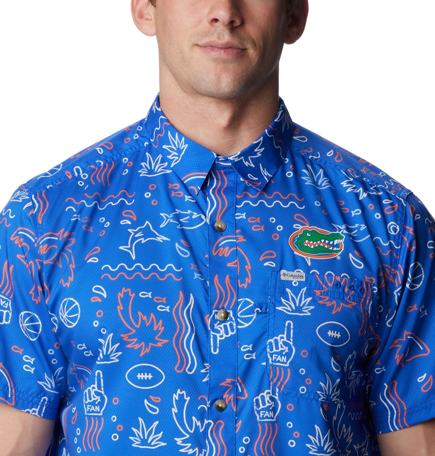 Columbia Sportswear Men's University of Florida Super Slack Tide Fish Fan T-shirt - view number 3