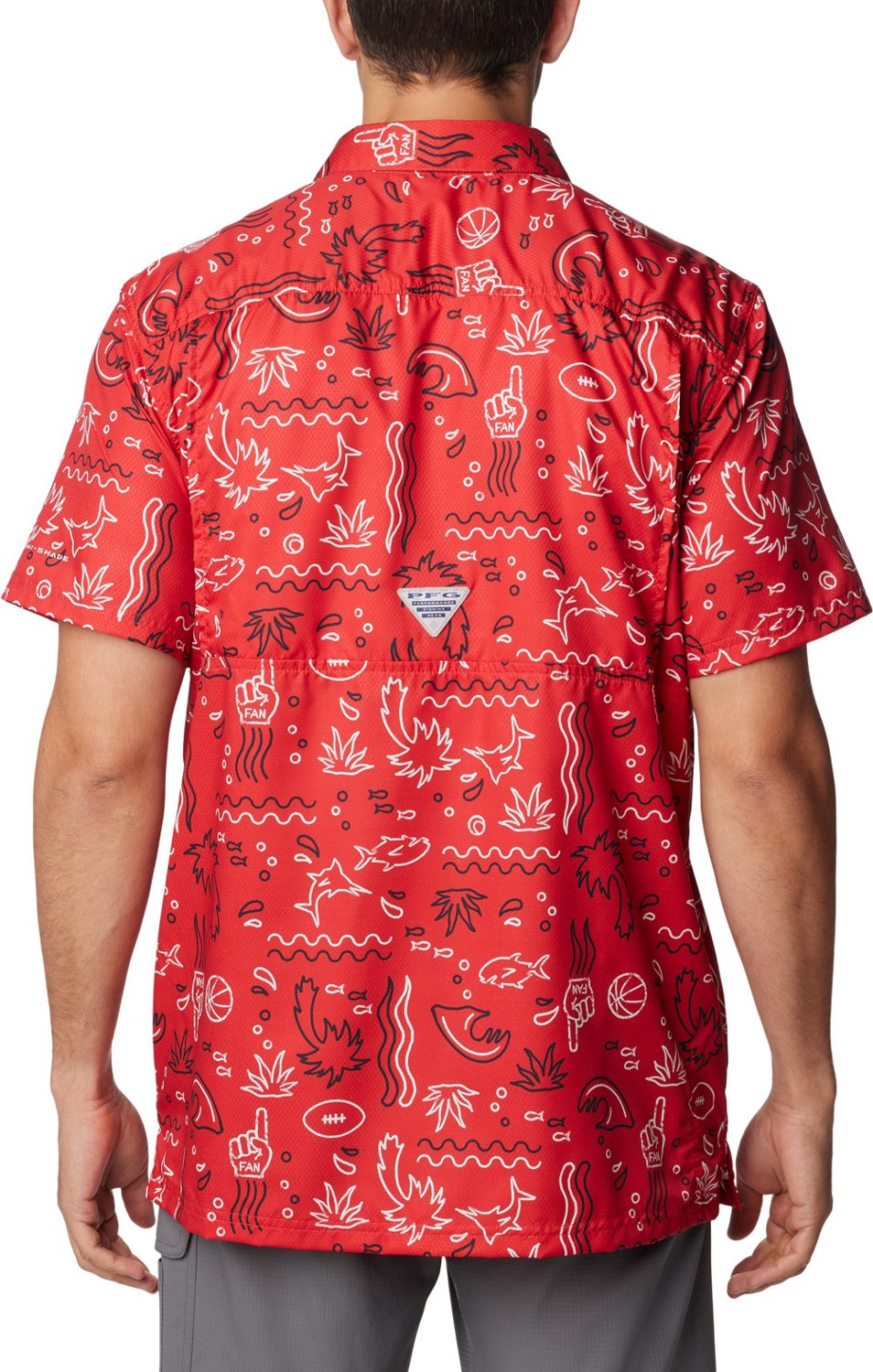 Columbia Sportswear Men's University of Georgia Super Slack Tide Fish Fan Button Down Shirt                                      - view number 2