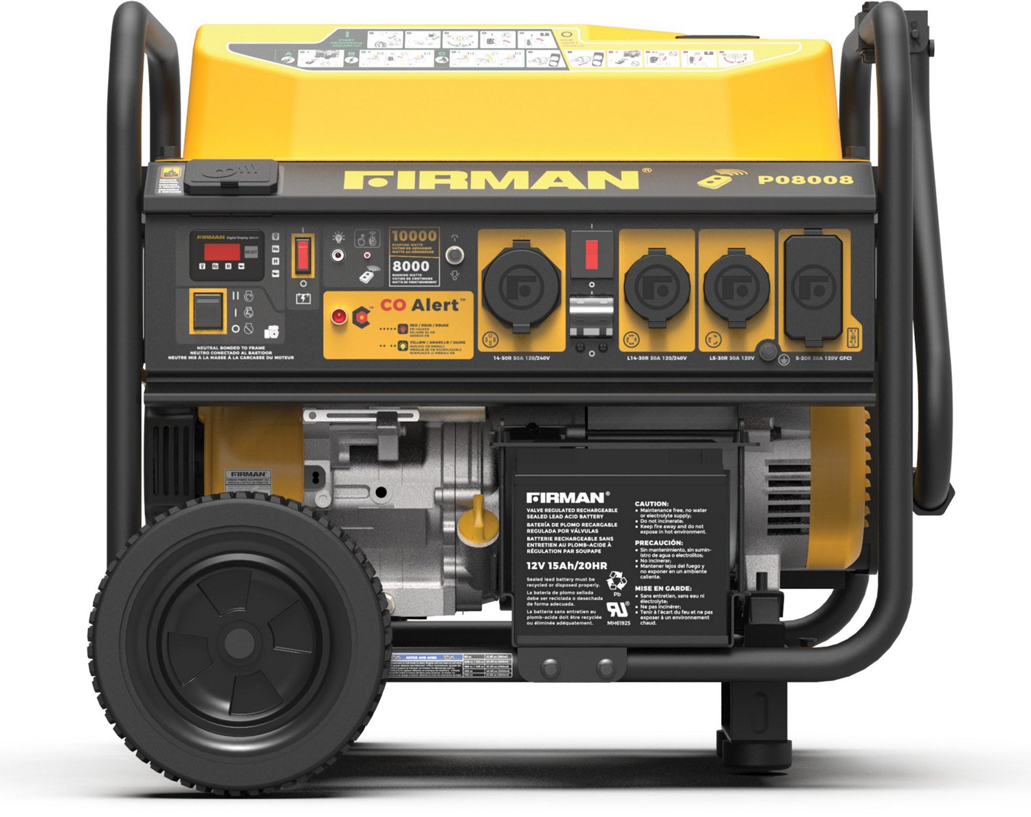 Firman 10,000-8,000 Watts 120/240V Gas Portable Generator - view number 2