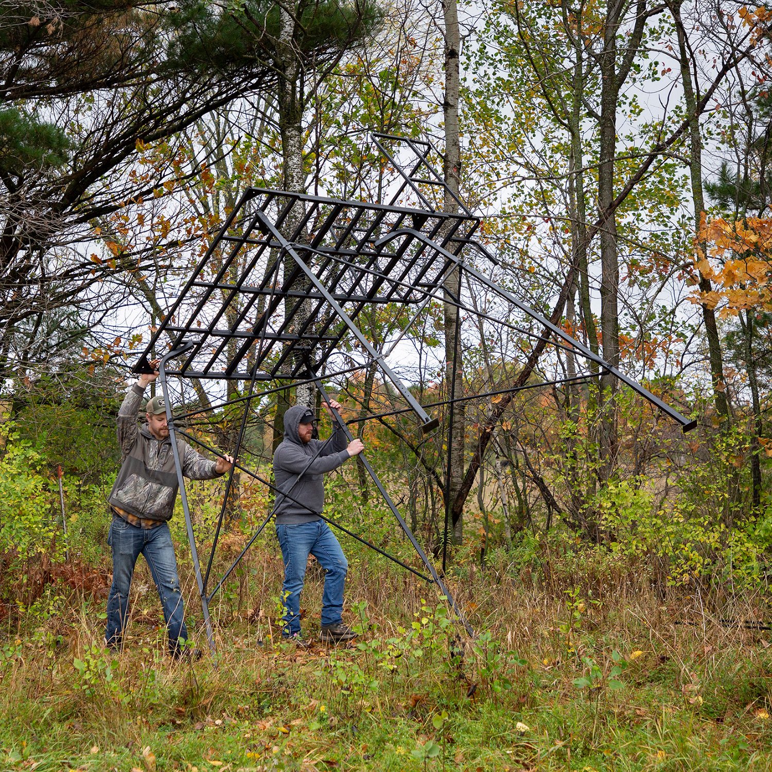 CAGE Permanent Hub Blinds 8 ft Tower Hunting Tower 66 in x 66 in