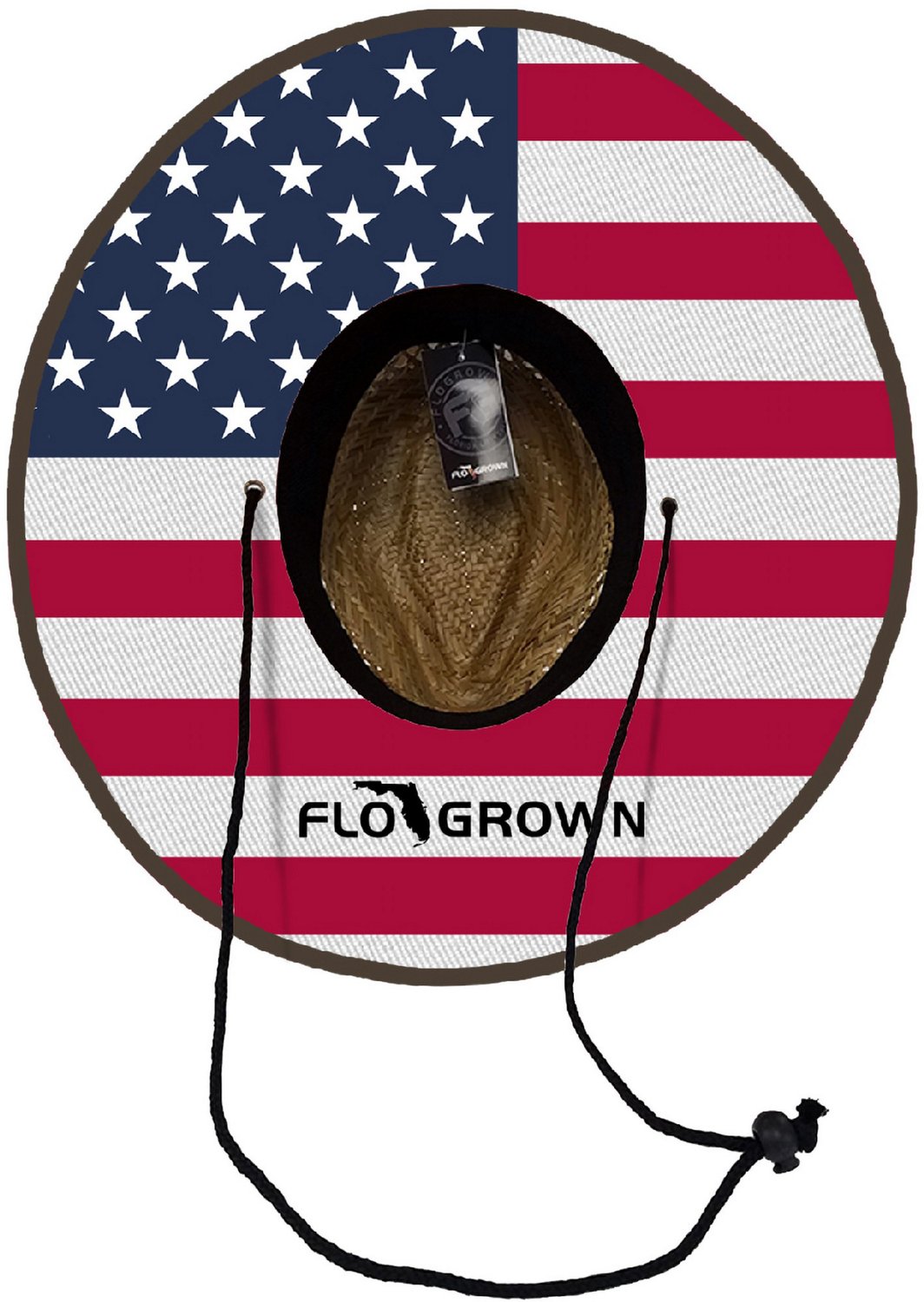 FLOGROWN Men's Flag Mashup Straw Hat                                                                                             - view number 2