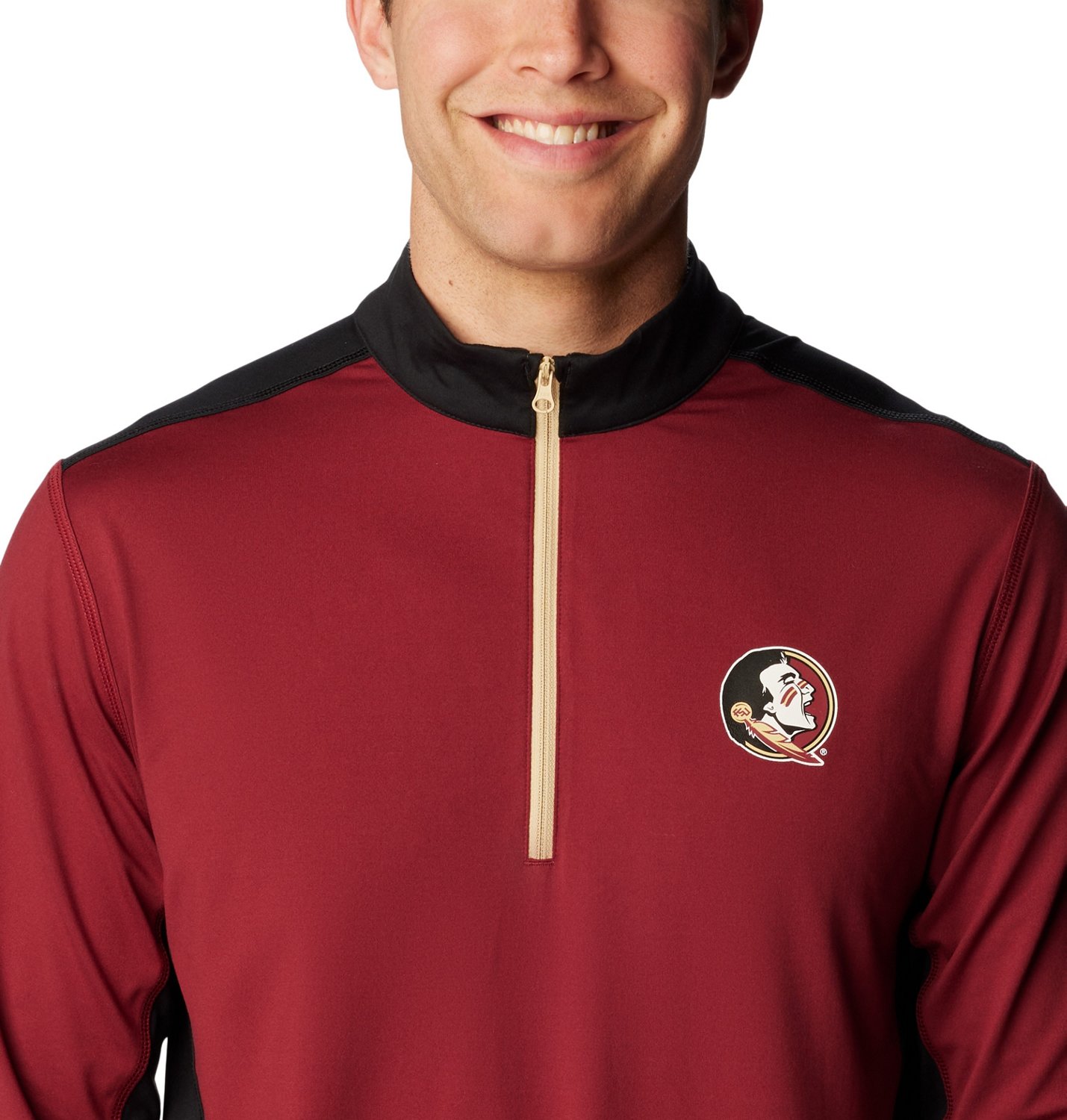Columbia Sportswear Men's Florida State University Tech Trail 1/4 Zip Sweatshirt - view number 4