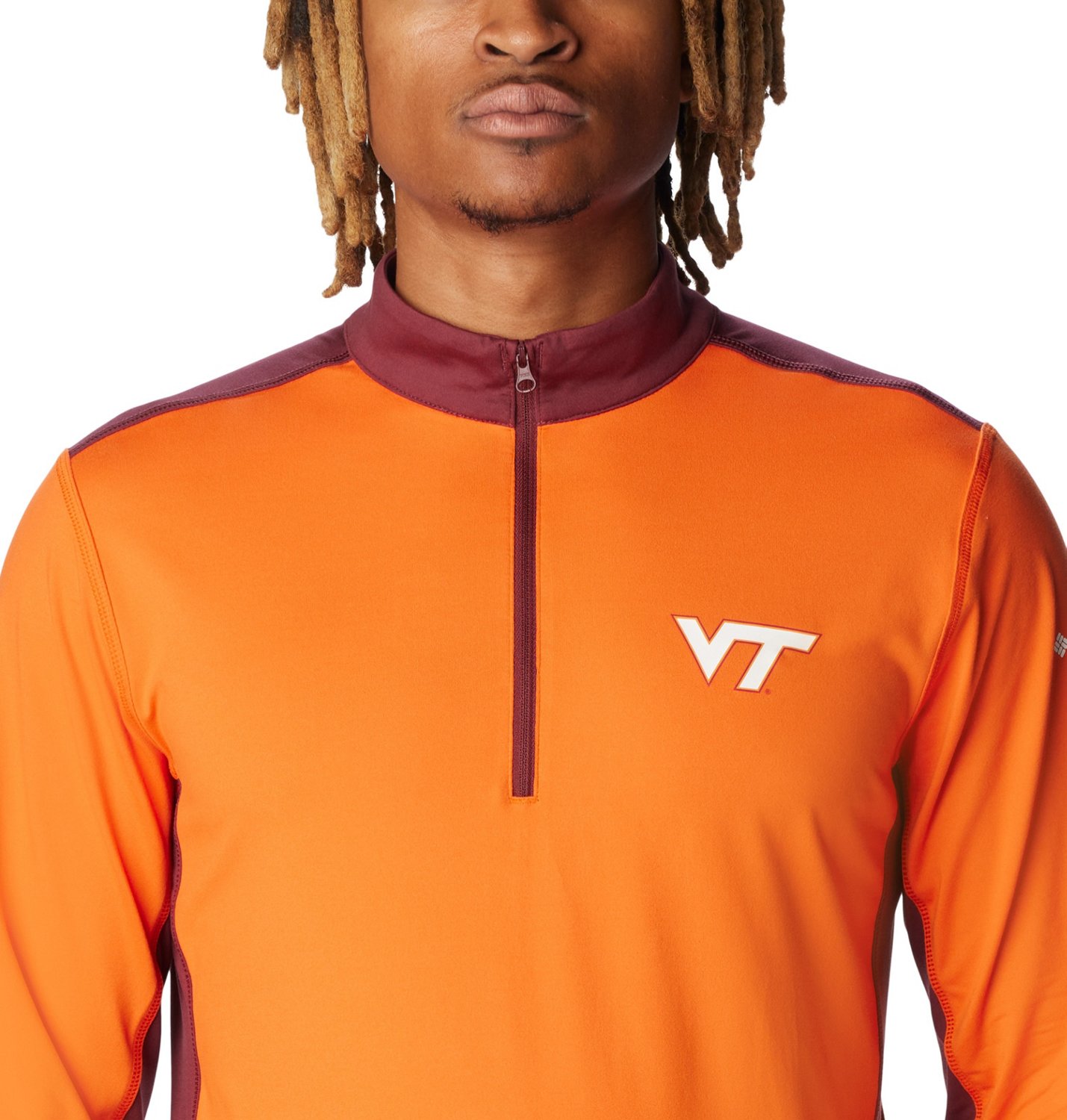 Columbia Sportswear Men's Virginia Tech University Tech Trail 1/4 Zip Sweatshirt - view number 4