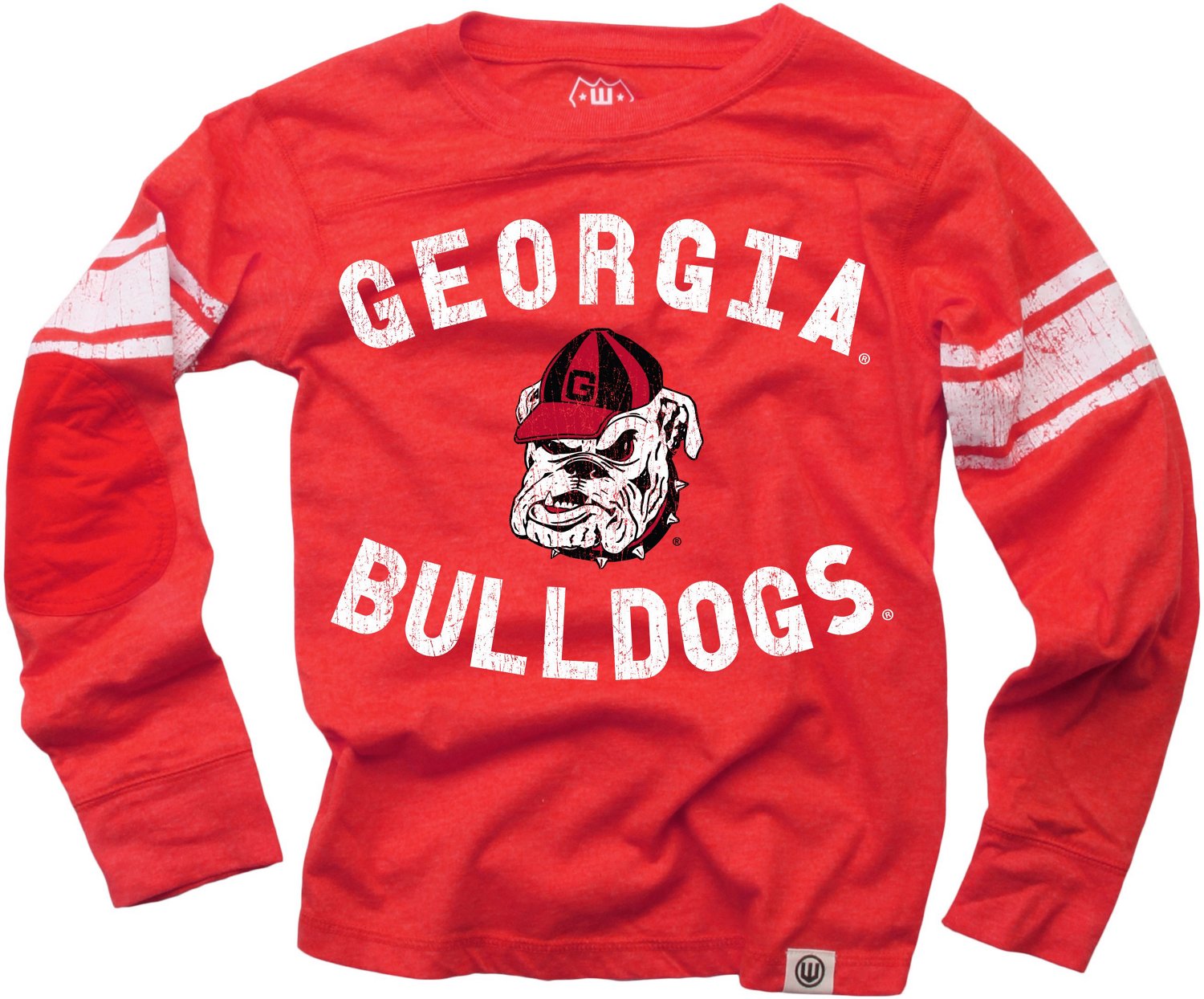 Wes And Willy Boys University Of Georgia Sleeve Stripe Long Sleeve T