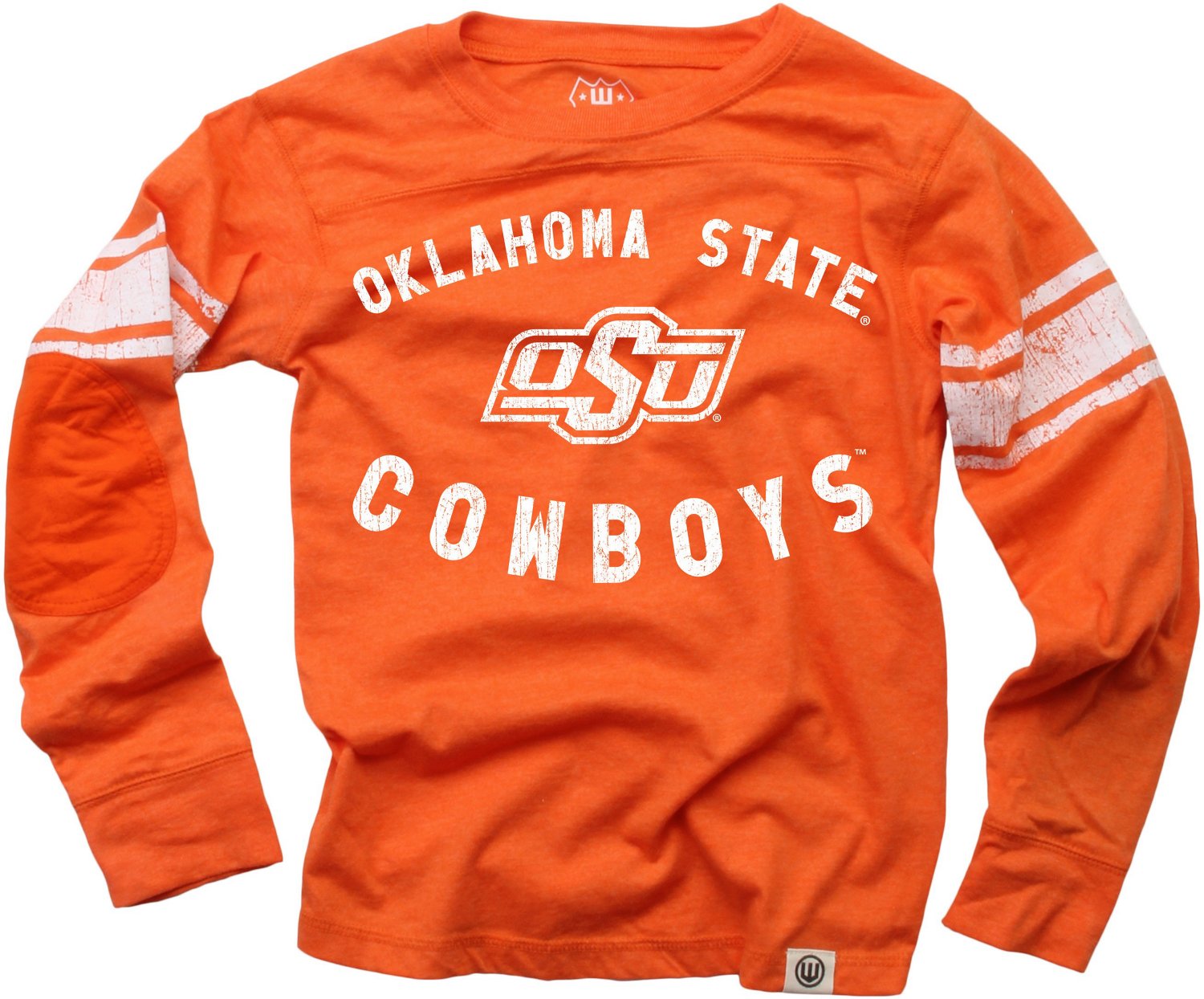 Wes and Willy Boys' Oklahoma State University Sleeve Stripe Long Sleeve T-shirt