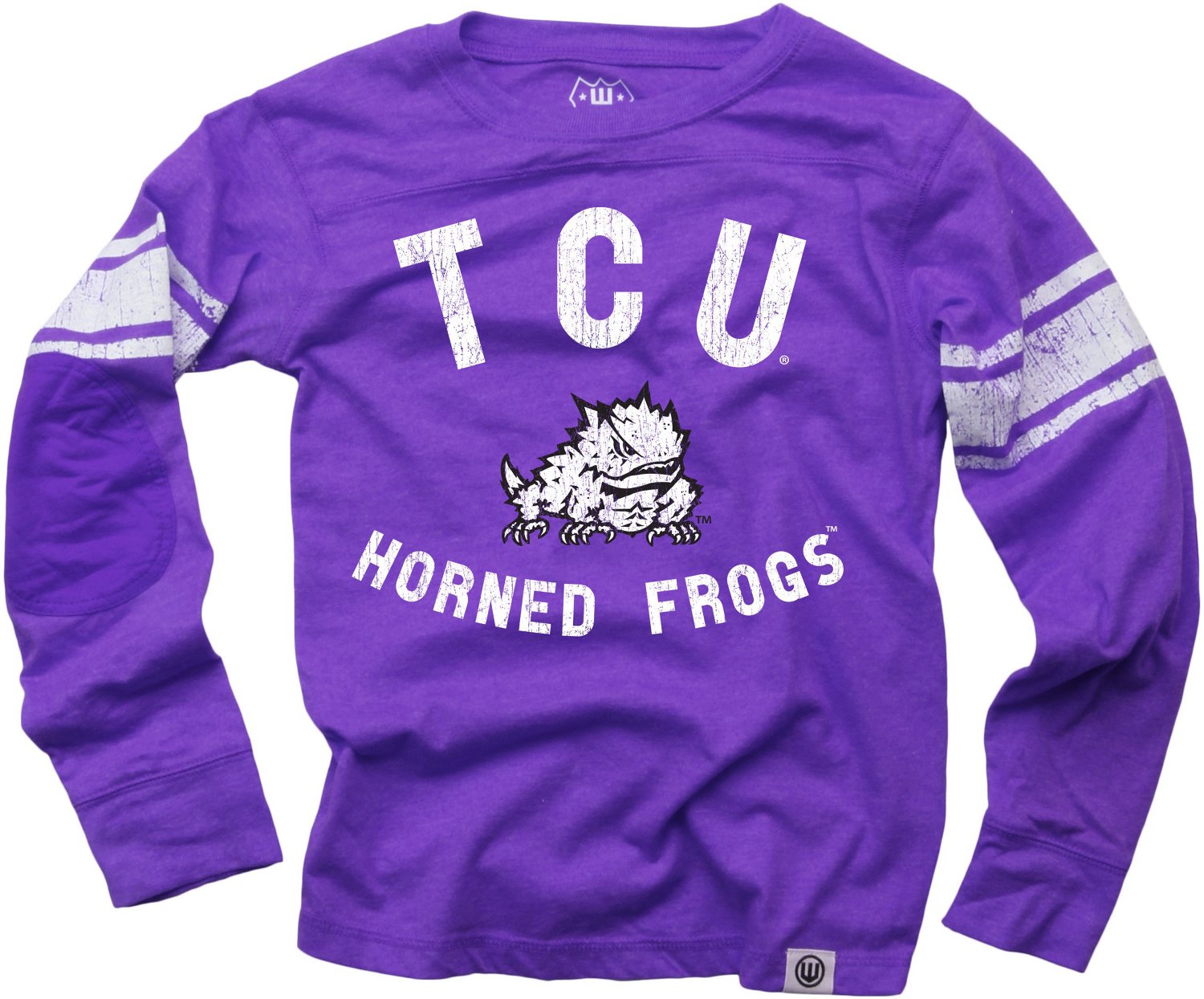Wes and Willy Boys' Texas Christian University Sleeve Stripe Long Sleeve T-shirt