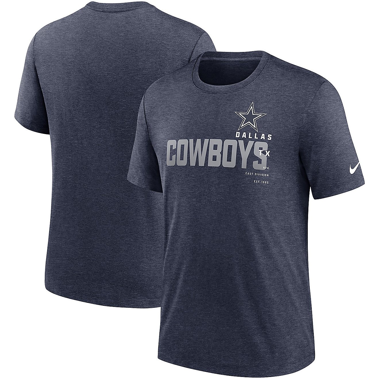 Nike Men's Dallas Cowboys Team Name Triblend Short Sleeve T-shirt | Academy