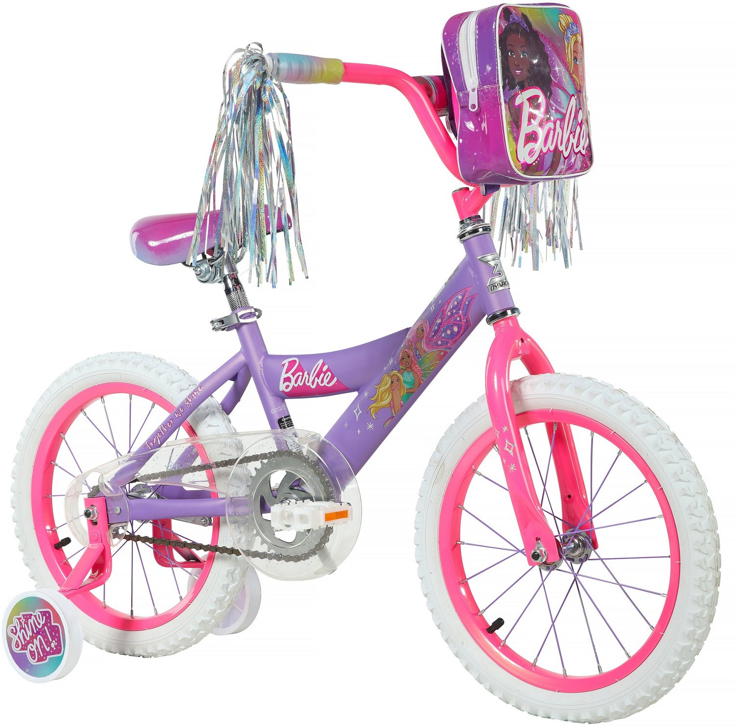 Barbie bike discount with training wheels