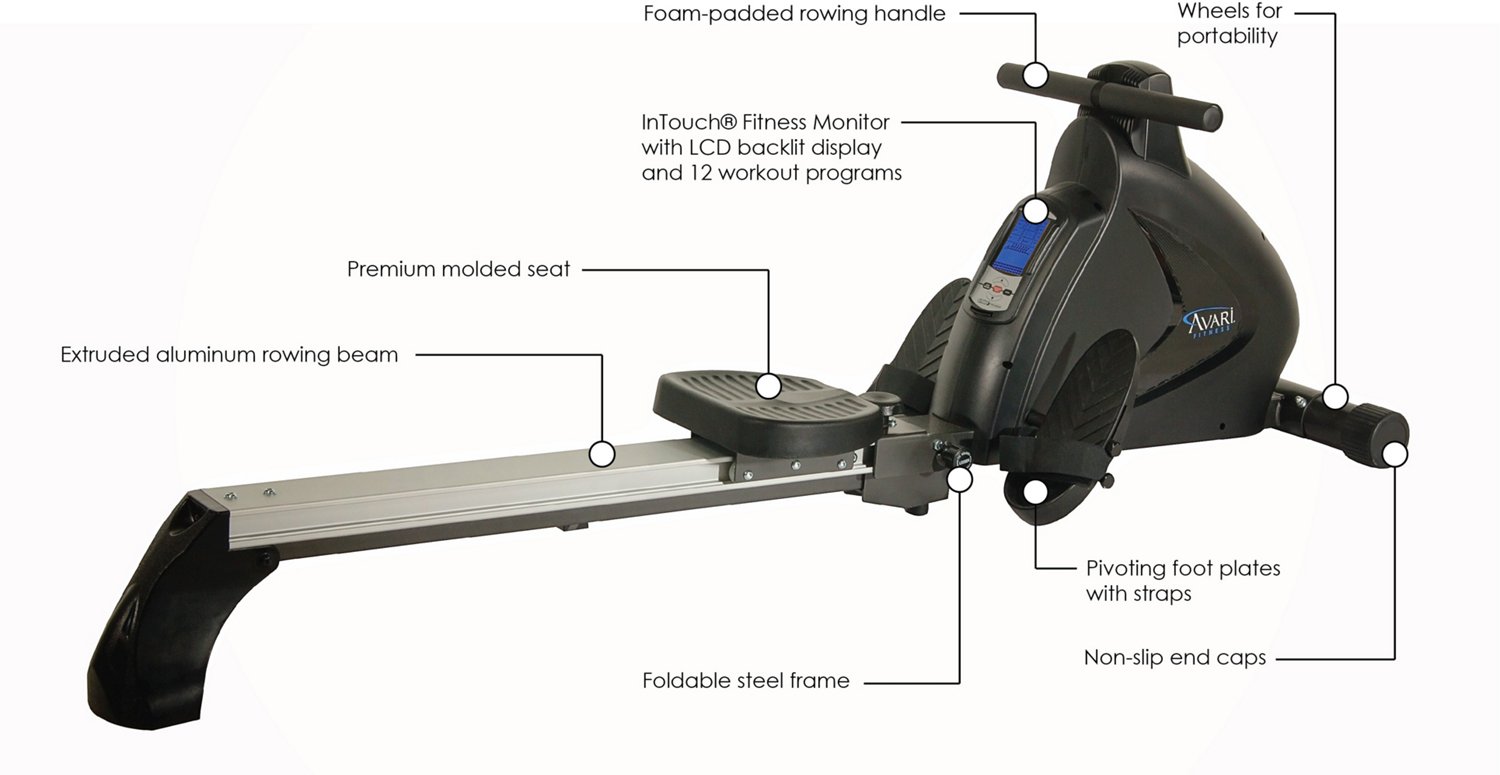 Stamina® Avari® Programmable Magnetic Rower                                                                                    - view number 7