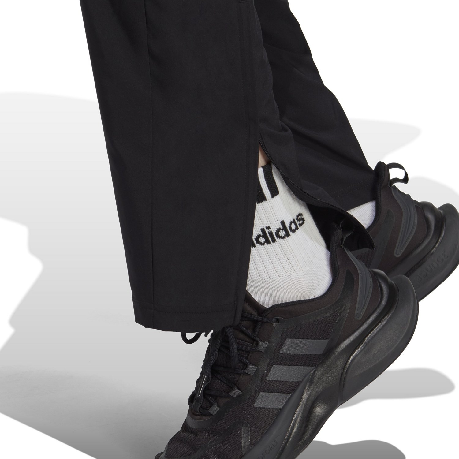 adidas Men's Standard AEROREADY Essentials Open Hem Embroidered Tracksuit Pants                                                  - view number 4